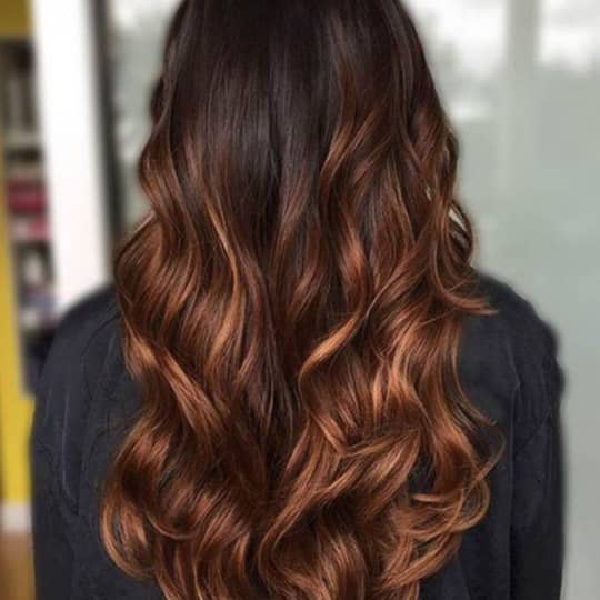 Chestnut Brown With Coppery Red Balayage — Chestnut Red Hair 2027