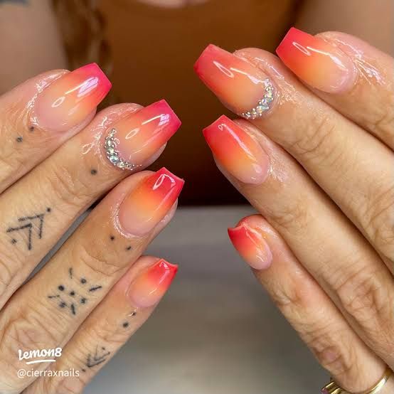Rhinestone Cuticle Detail Visual Idea Rhinestone Cuticle Detail Visual Idea — Neon Ombre Nails 2027