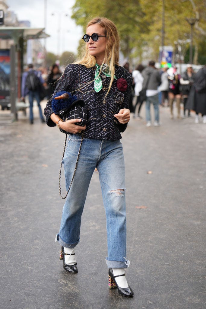 Textured Jacket and Ripped Jeans with Statement Heels for a Brunch Edge Textured Jacket and Ripped Jeans with Statement Heels for a Brunch Edge — Brunch Outfits 2027