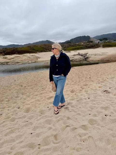 Navy Blue Jacket Over White Tee and Jeans Navy Blue Jacket Over White Tee and Jeans — California Outfits 2027