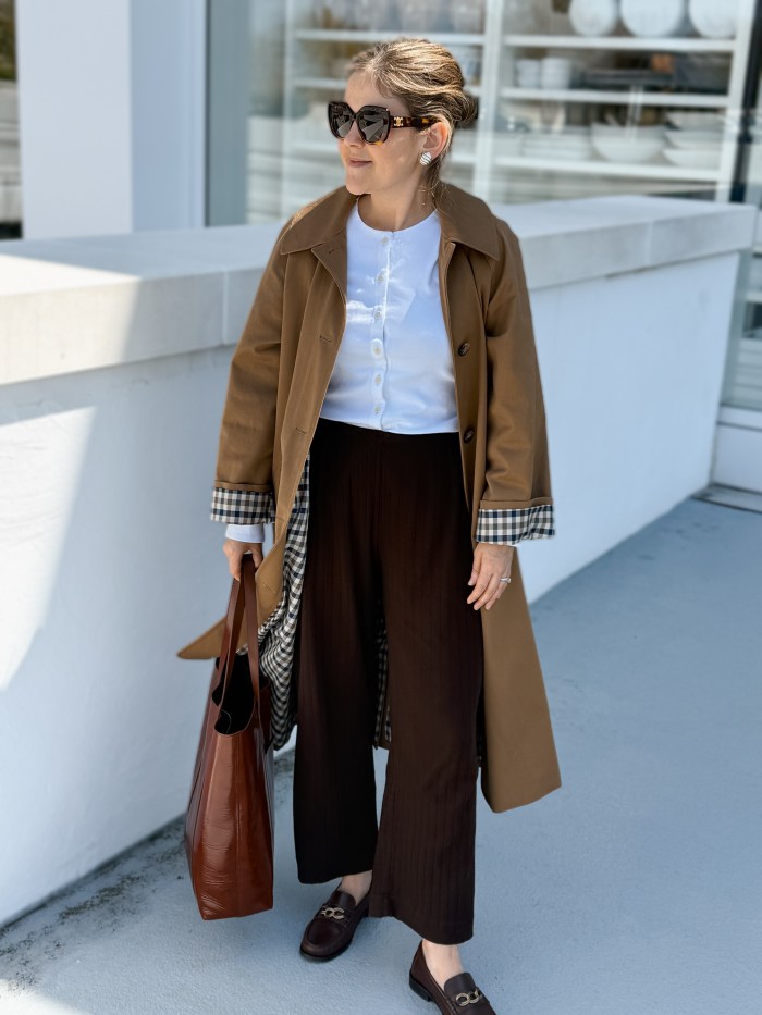 Layered Spring Outfit with Trench Coat and Dark Brown Loafers Layered Spring Outfit with Trench Coat and Dark Brown Loafers — Spring Outfits 2027 with Loafers