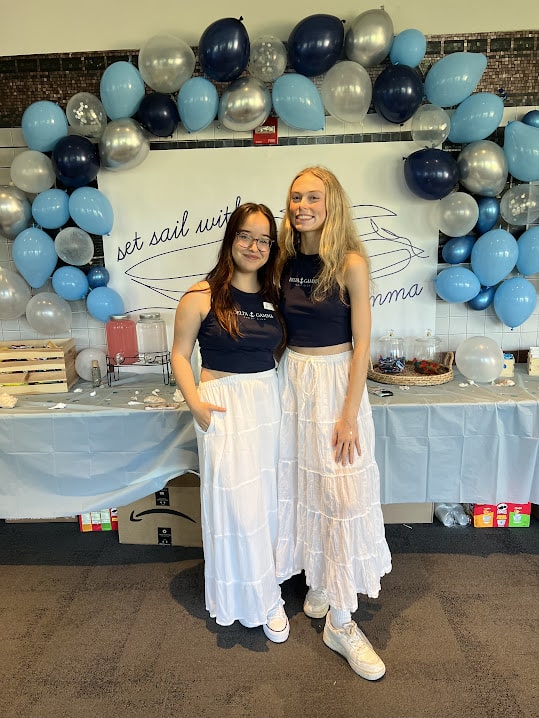 Matching Navy Crop Tops and White Tiered Maxi Skirts for Sorority Events Matching Navy Crop Tops and White Tiered Maxi Skirts for Sorority Events — Sorority Outfits 2027