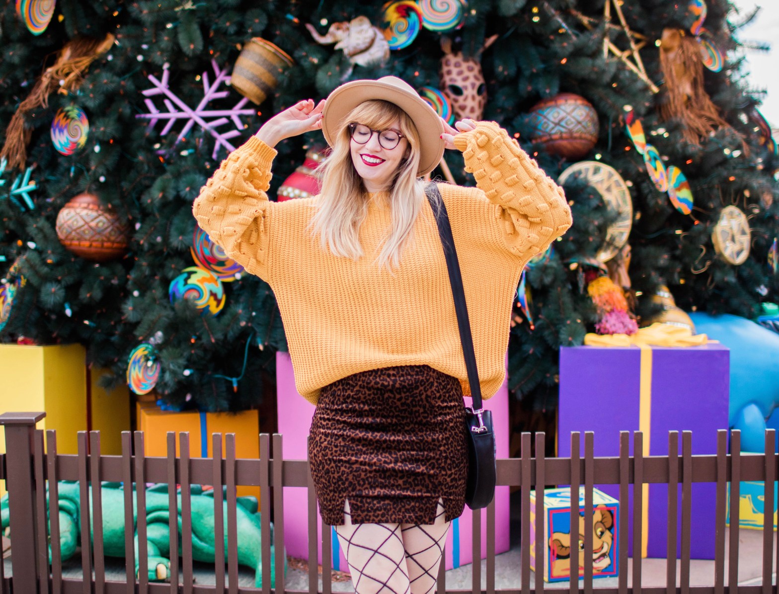 Cozy Knit Sweater with a Playful Mini Skirt Combo — Disney Winter Outfits 2027