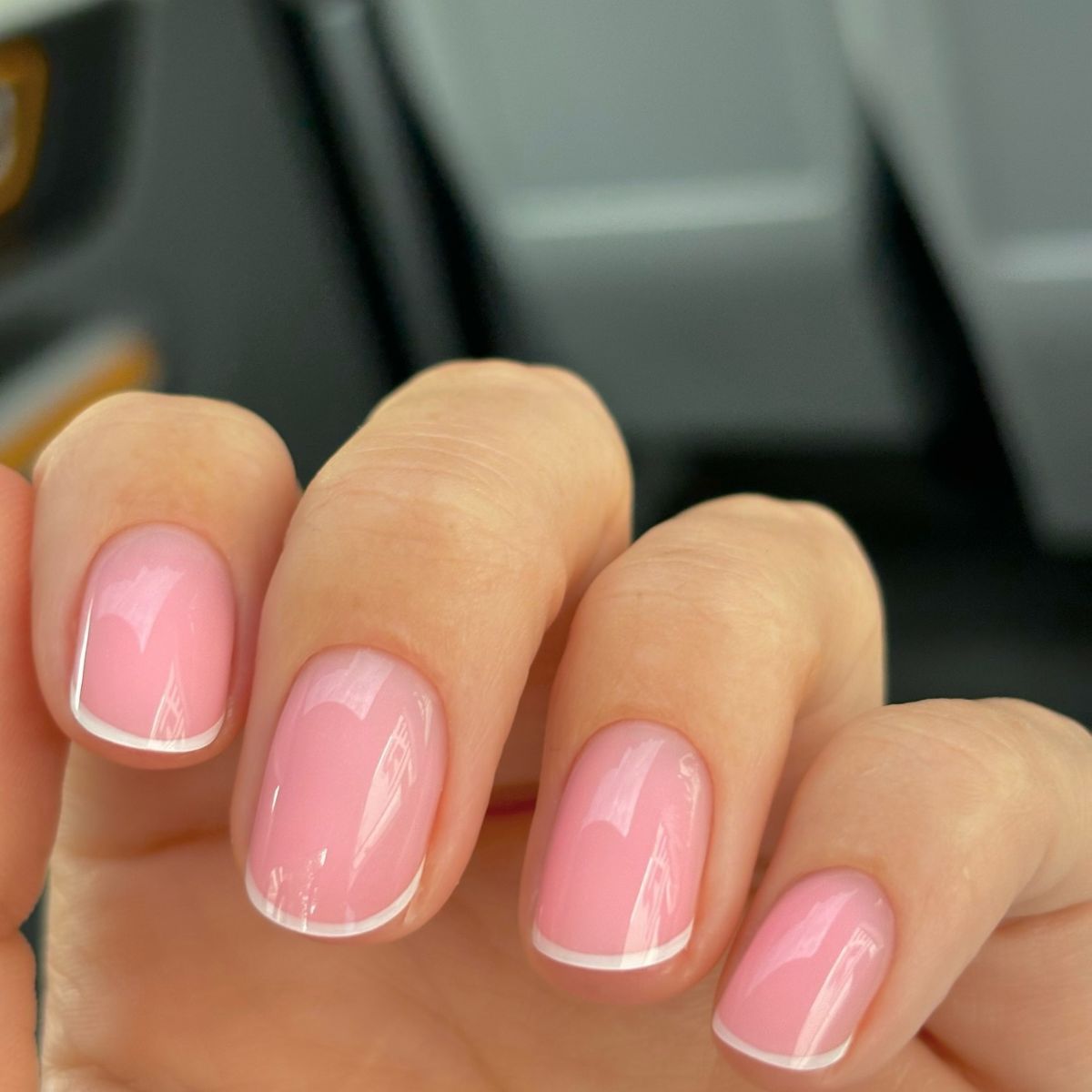 Classic Short Square Micro French Nails Classic Short Square Micro French Nails — Micro French Nails 2027