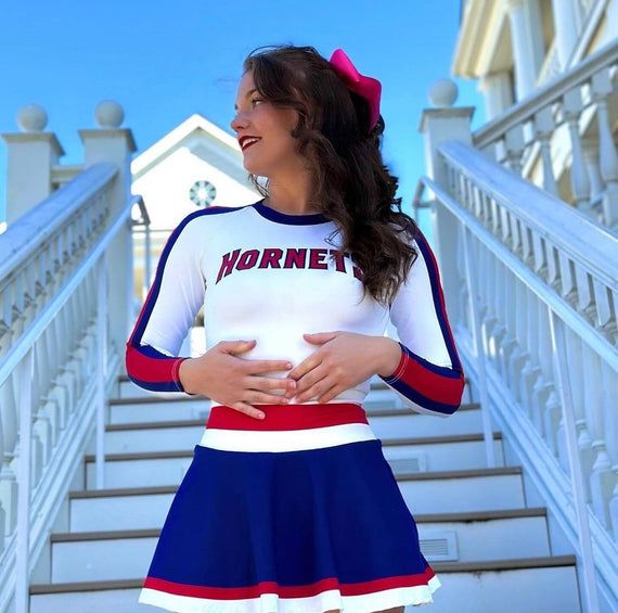 Hornets Cheer Uniform with Pink Bow Hornets Cheer Uniform with Pink Bow — Cheer Outfits for Women 2027