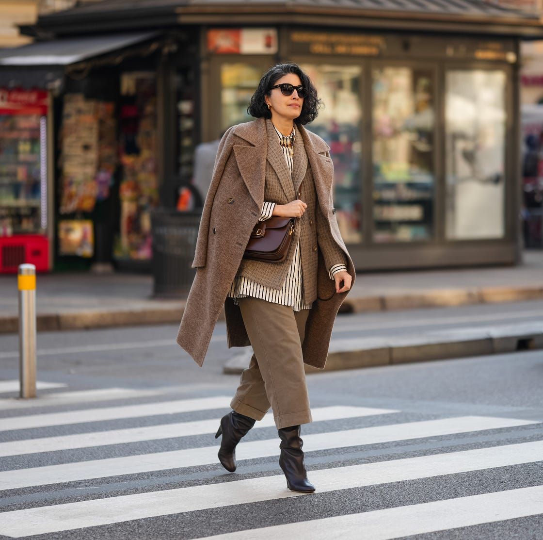 Tailored Professionalism: Layered Wool Coat Over Blazer and Trousers — Cold Weather Outfits 2027