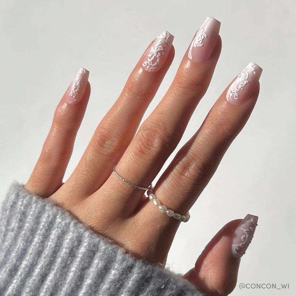 Bridal Spring Visual Idea Bridal Spring Visual Idea — Long Floral Nails 2027