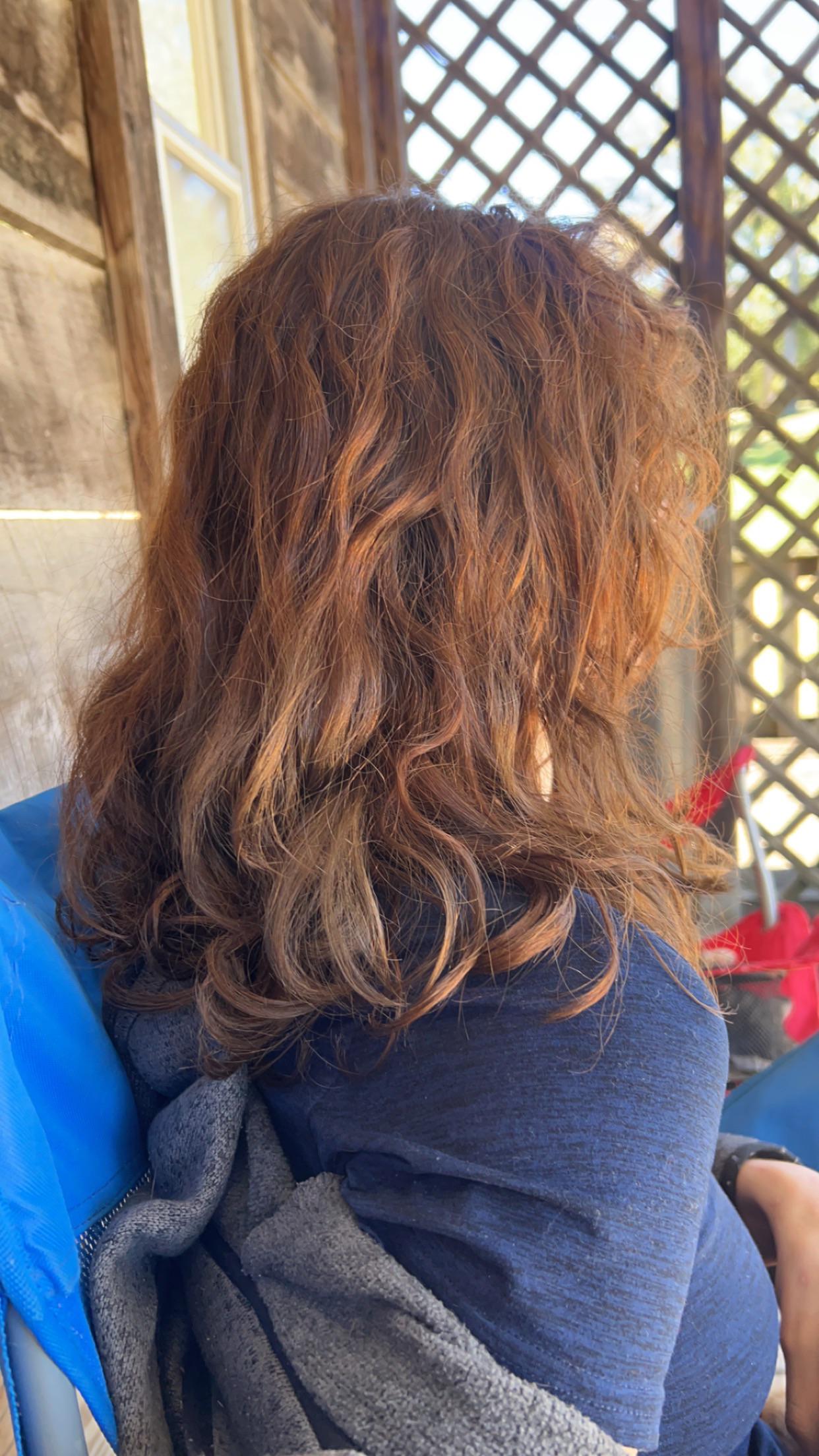 Natural Dark Auburn Air-Dried Waves Natural Dark Auburn Air-Dried Waves — Dark Auburn Hair 2027