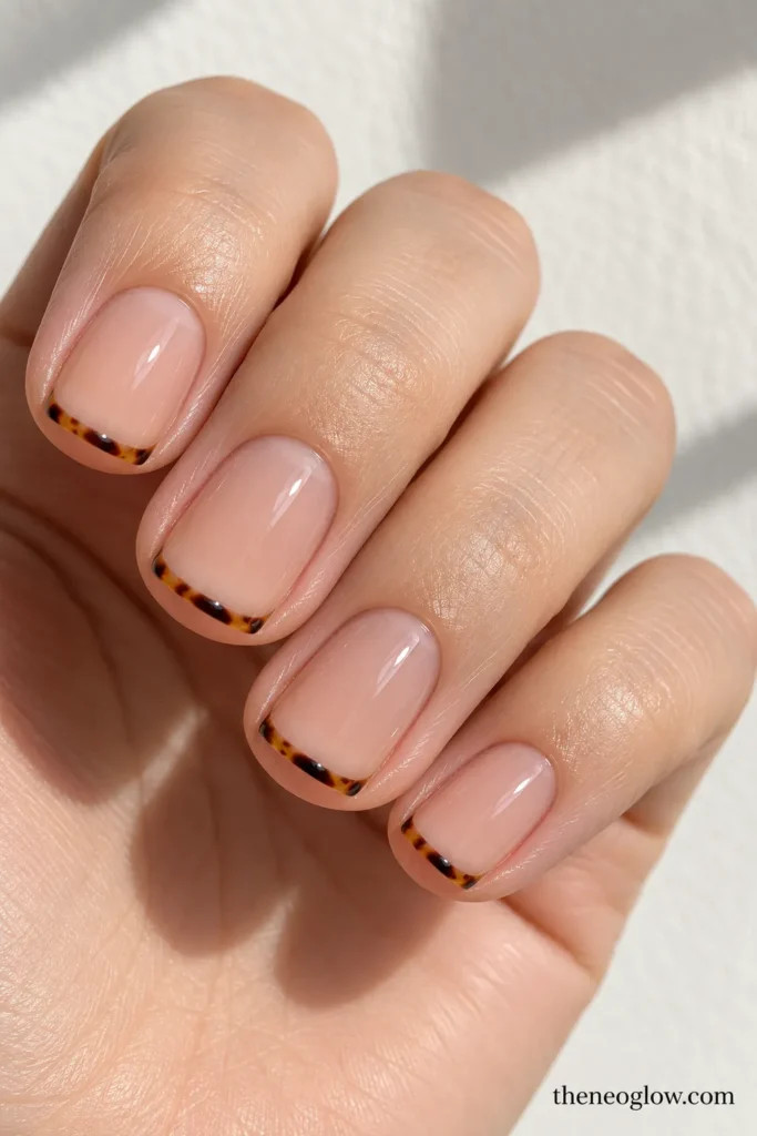 Autumn Chic Visual Idea Autumn Chic Visual Idea — Short Micro French Tip Nails 2027