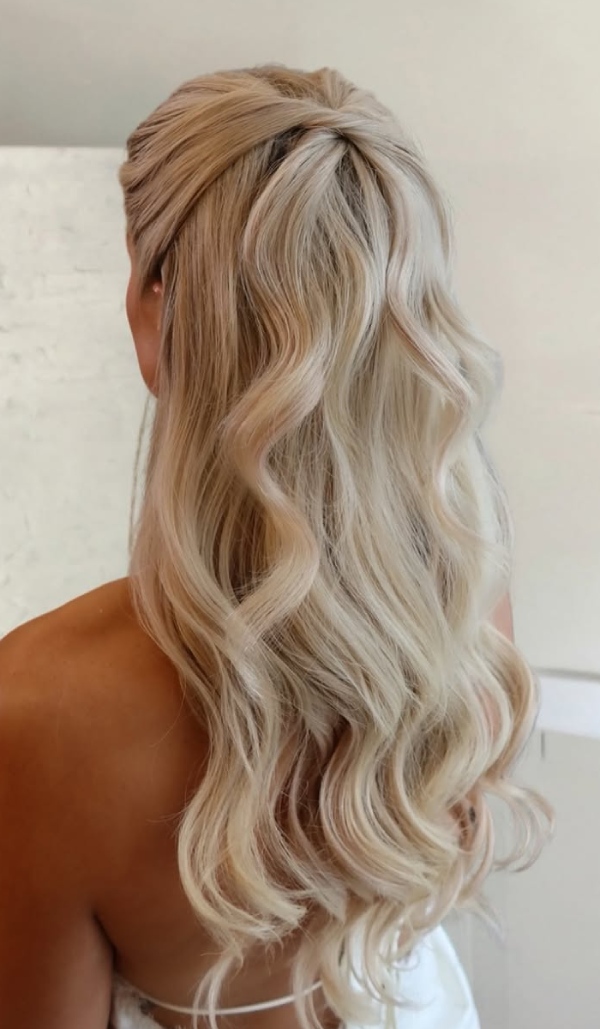 Platinum Blonde Elegant Twists Platinum Blonde Elegant Twists — Half Up Half Down Hairstyles 2027