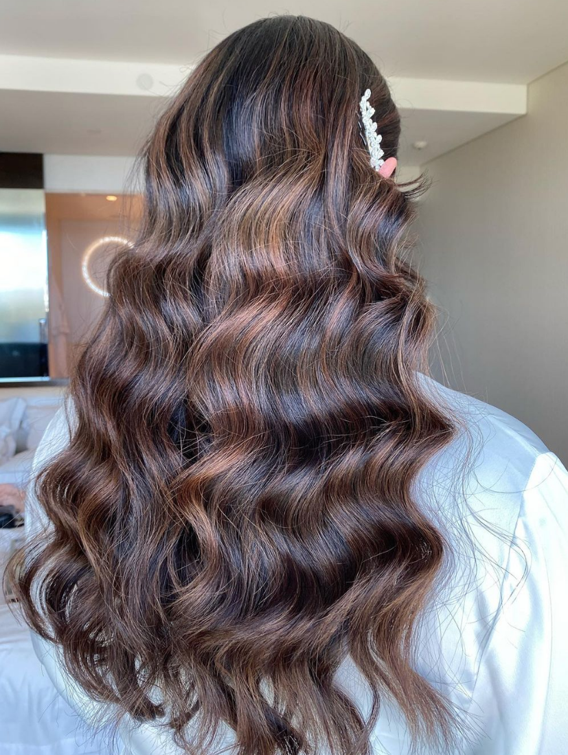 Mid-Back Dark Brown With Subtle Highlights Mid-Back Dark Brown With Subtle Highlights — Halo Extensions Hairstyles 2027