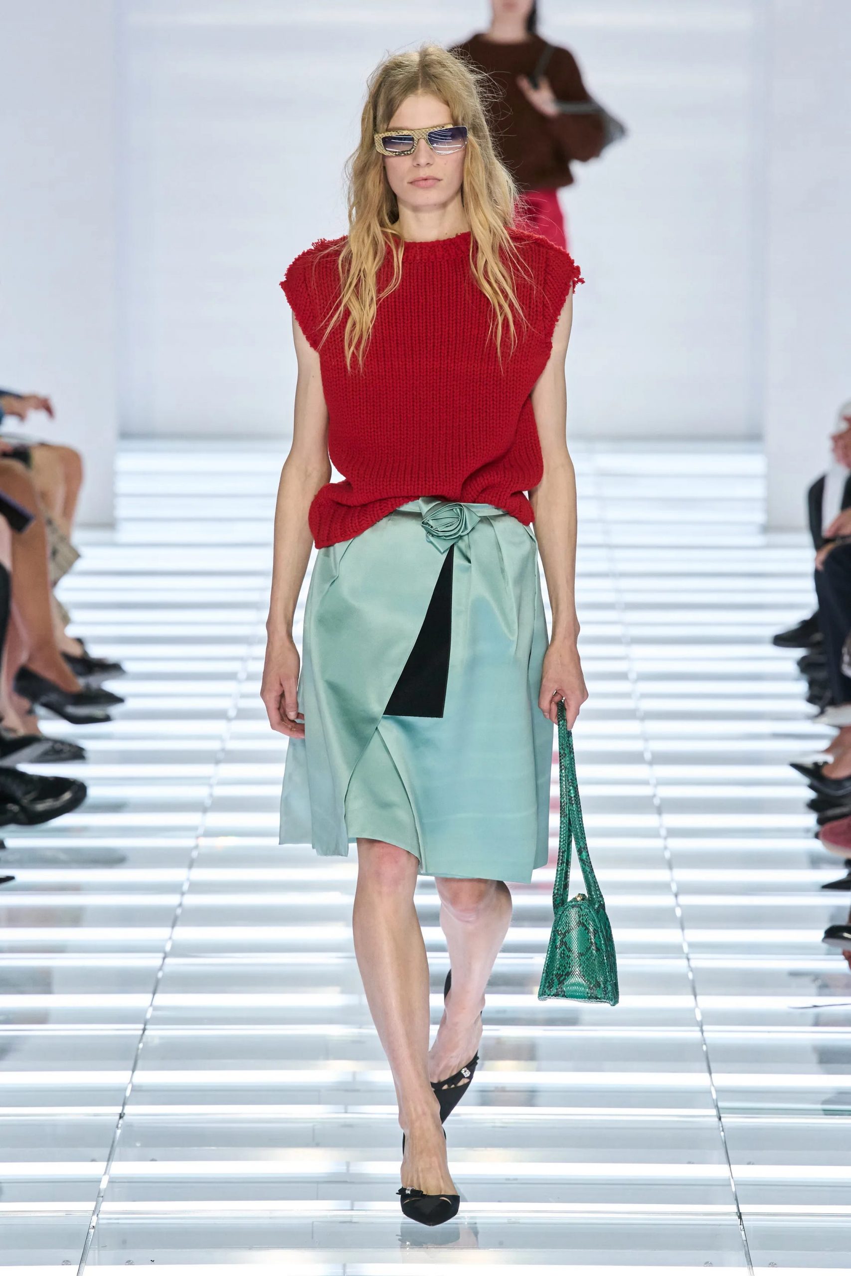 Runway Ready: Knit Top and Draped Silk Skirt Runway Ready: Knit Top and Draped Silk Skirt — Europe Outfits 2027