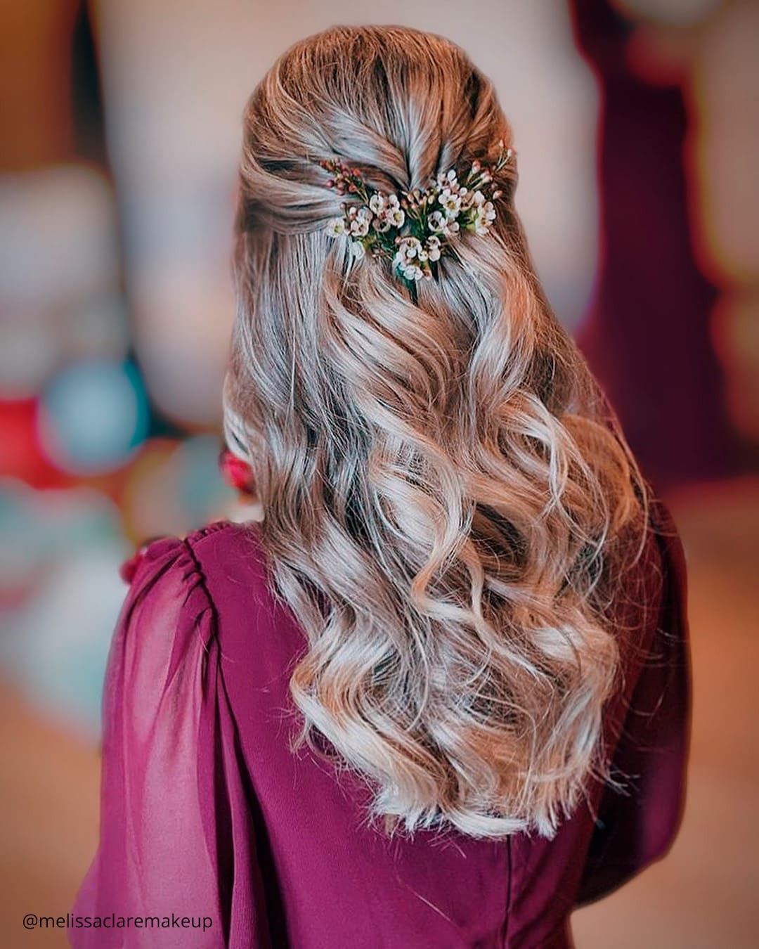 Mid-Back Ash Blonde Half-Up With Twisted Knot — Down Mother of the Bride Hairstyles 2027