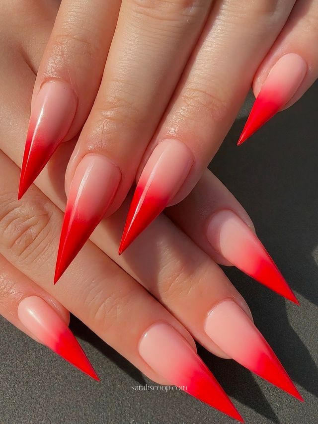 Ombre From Cuticle To Tip Visual Idea Ombre From Cuticle To Tip Visual Idea — Neon Stiletto Nails 2027