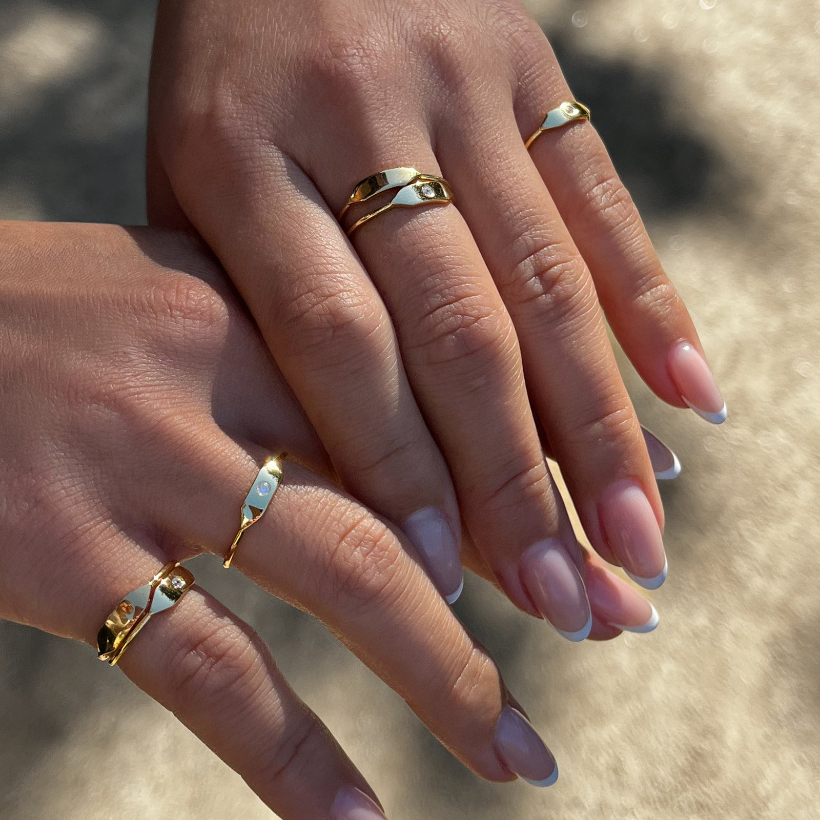 Delicate Gold Stacking Rings with Minimalist Design Delicate Gold Stacking Rings with Minimalist Design — Signet Rings 2027