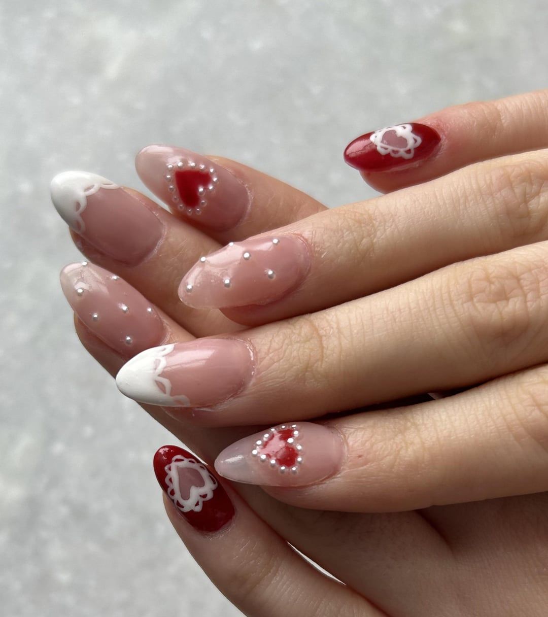Sheer Nude Scalloped French Lace Nails Sheer Nude Scalloped French Lace Nails — Anniversary Nails 2027