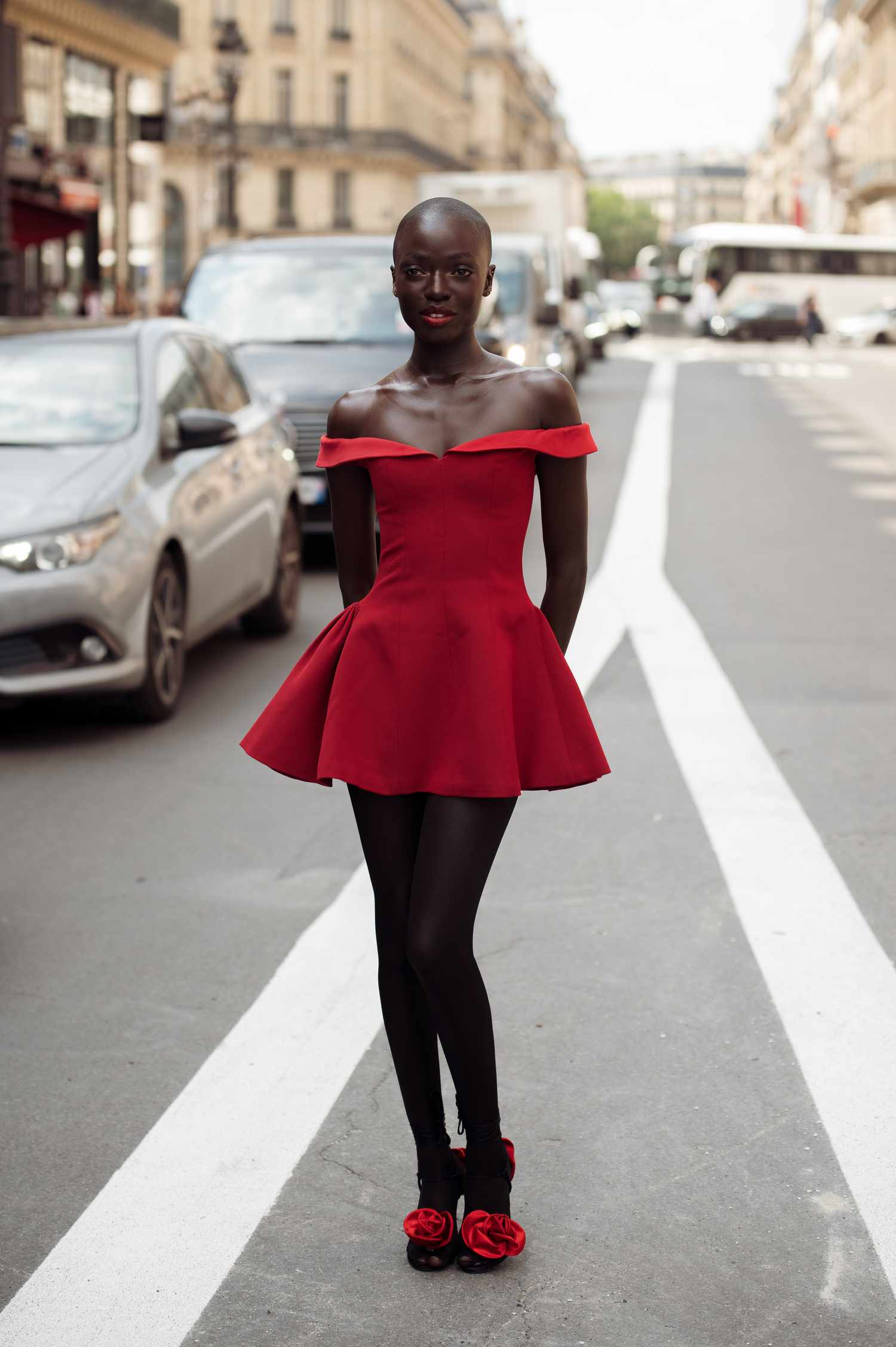 Vibrant Red Off-the-Shoulder Dress for a Festive Galentines Vibrant Red Off-the-Shoulder Dress for a Festive Galentines — Galentines Outfits 2027