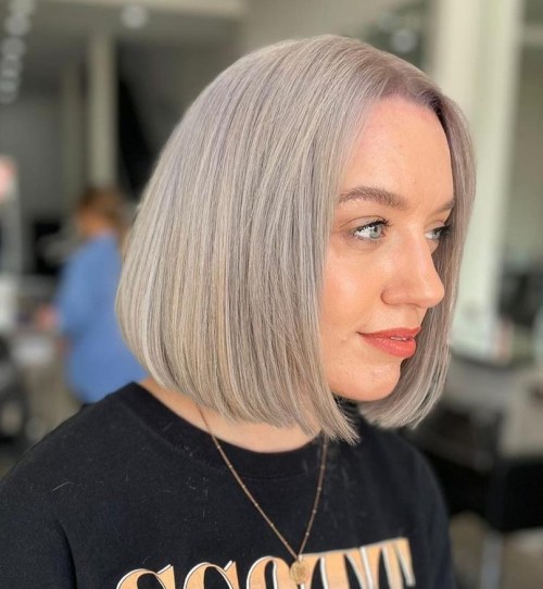 Sleek Medium Gray Bob Sleek Medium Gray Bob — Gray Bob 2027