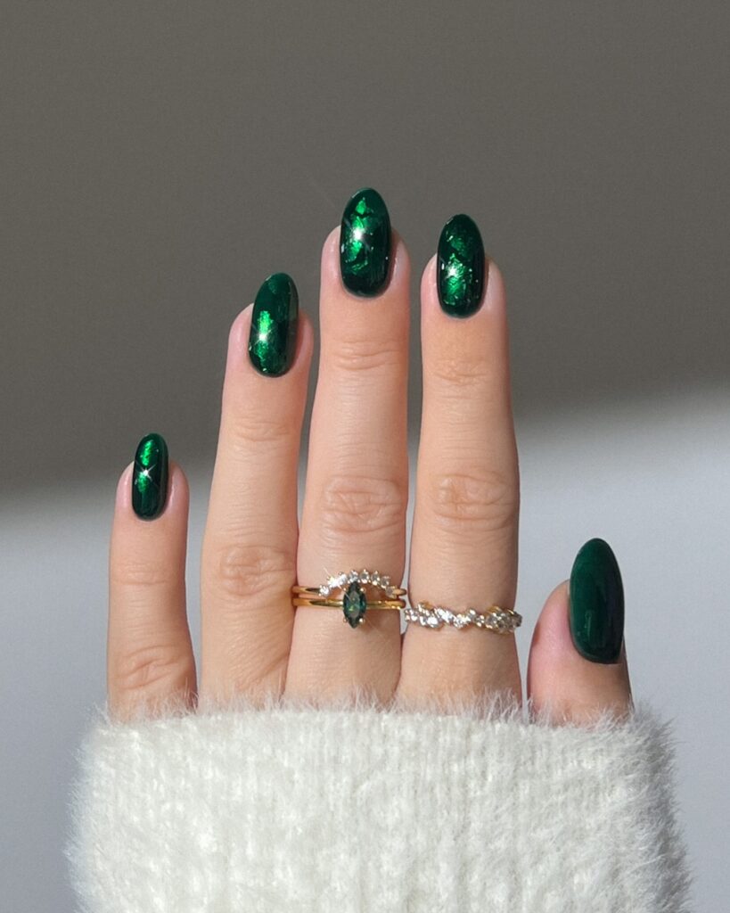 Abstract Swirls And Lines Visual Idea Abstract Swirls And Lines Visual Idea — Green Chrome Nails 2027