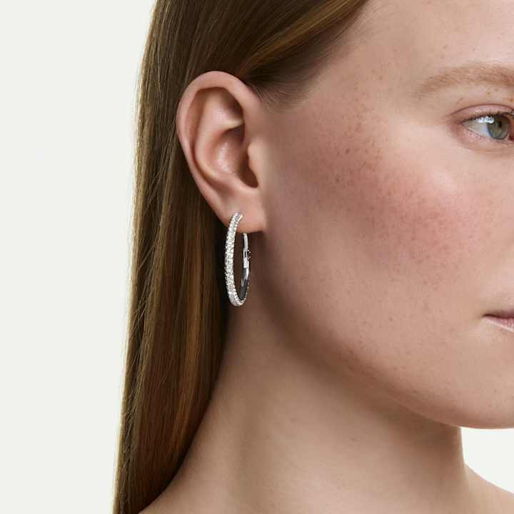 Diamond-Encrusted Silver Hoops for Everyday Glamour Hoop Earrings 2027