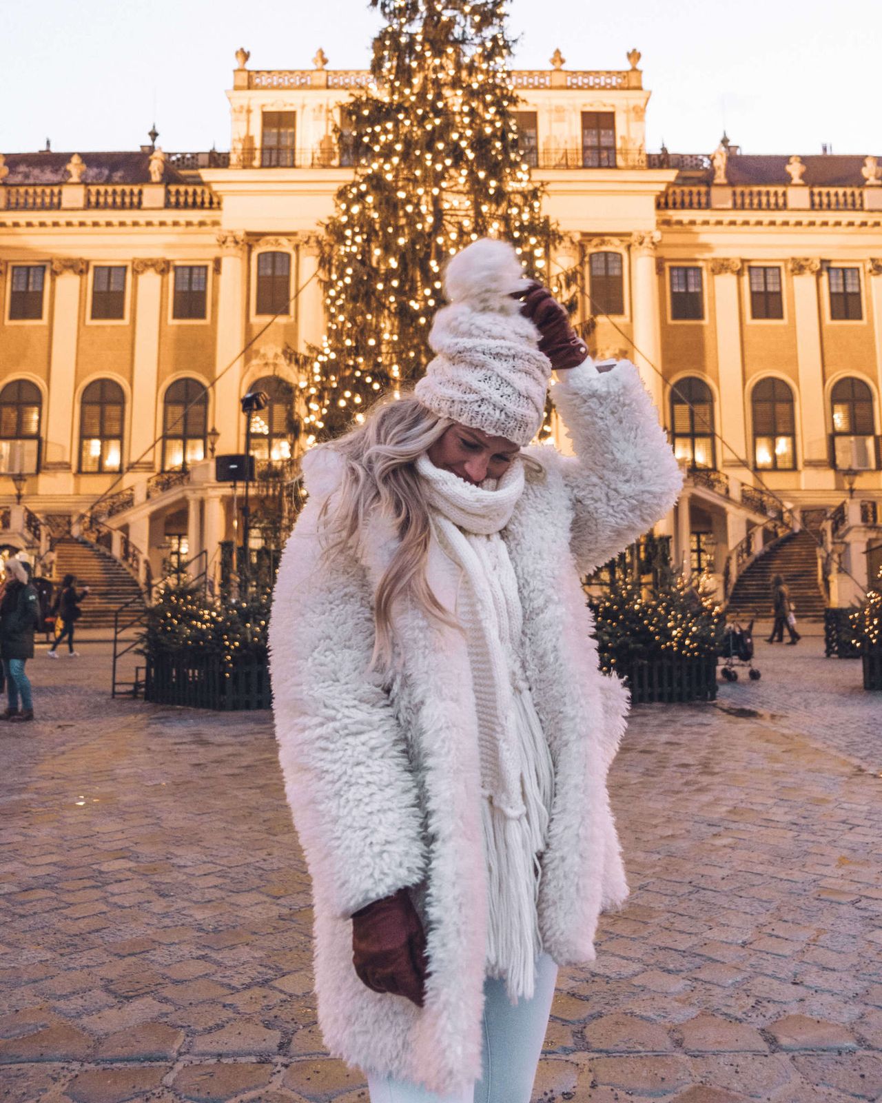 All-White Cozy Ensemble for a Winter Wonderland Feel — Christmas Market Outfits 2026