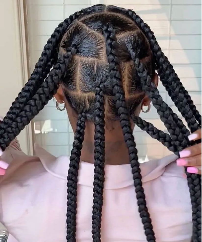 Geometric Parting Visual Idea Geometric Parting Visual Idea — Jumbo Cornrows 2027