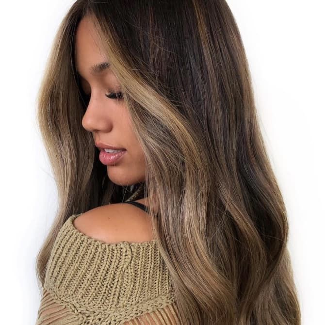 Dark Brown Hair With Blonde Face Framing Highlights Dark Brown Hair With Blonde Face Framing Highlights — Hair Color 2027 for Square Face