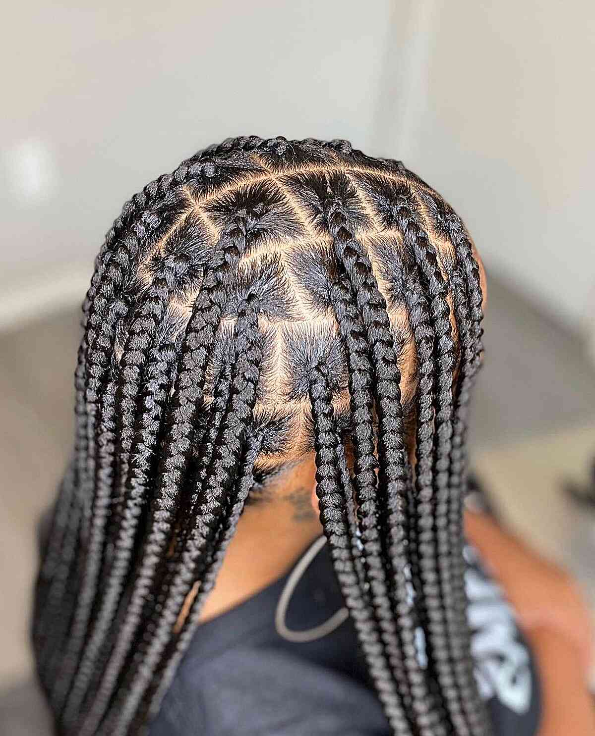 Elegant Black Braids Updo Side Part — Knotless Braids 2027 for Prom