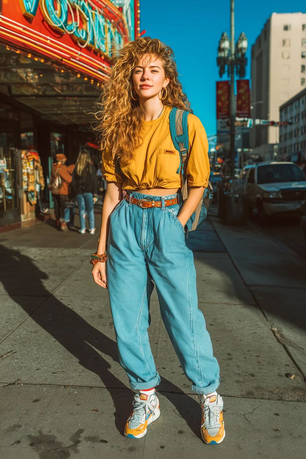 Yellow Crop Top and Baggy Jeans for a Bold Casual — Pinterest Girl Outfits 2027