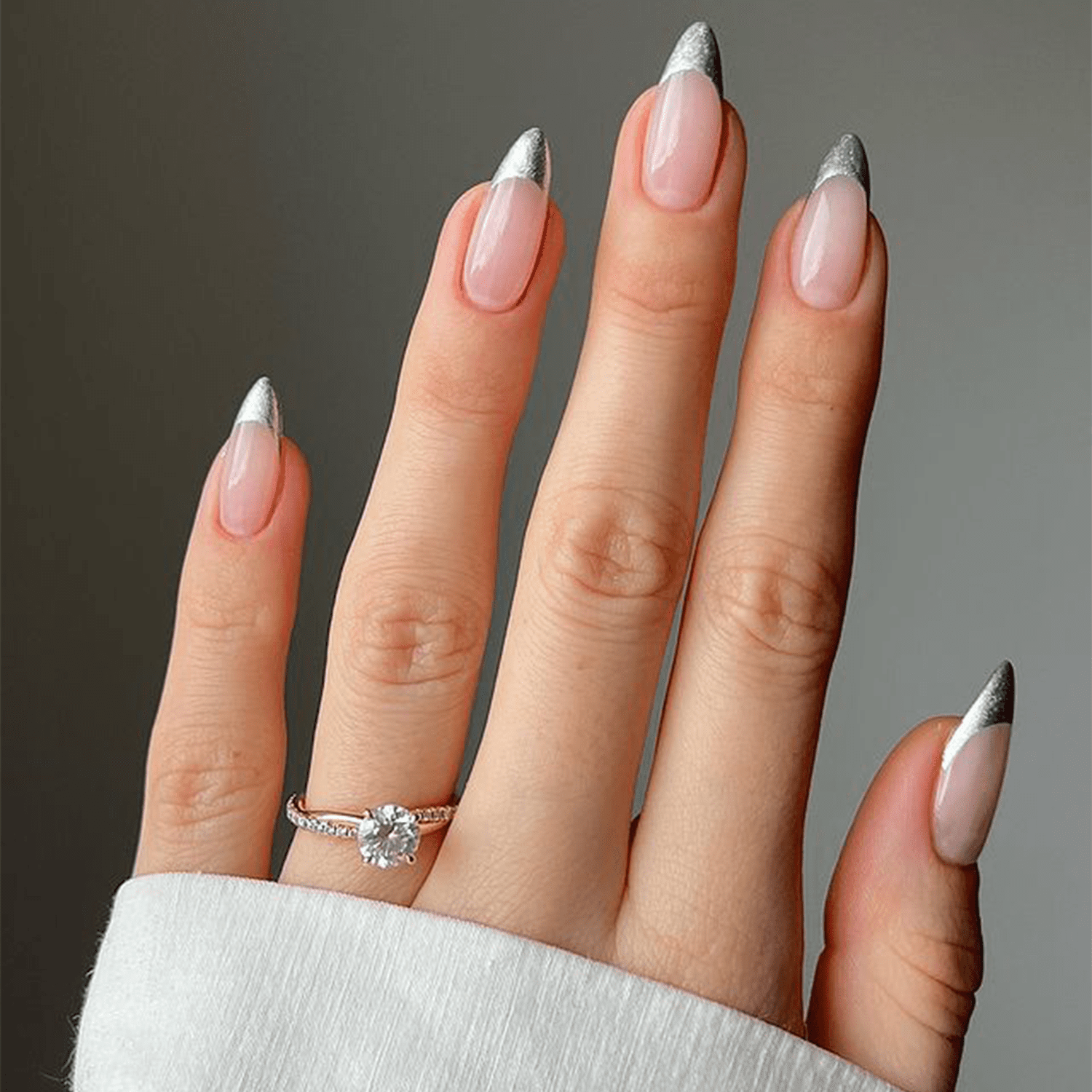 Silver Flame French Tip Designs Silver Flame French Tip Designs — Silver Nails 2027