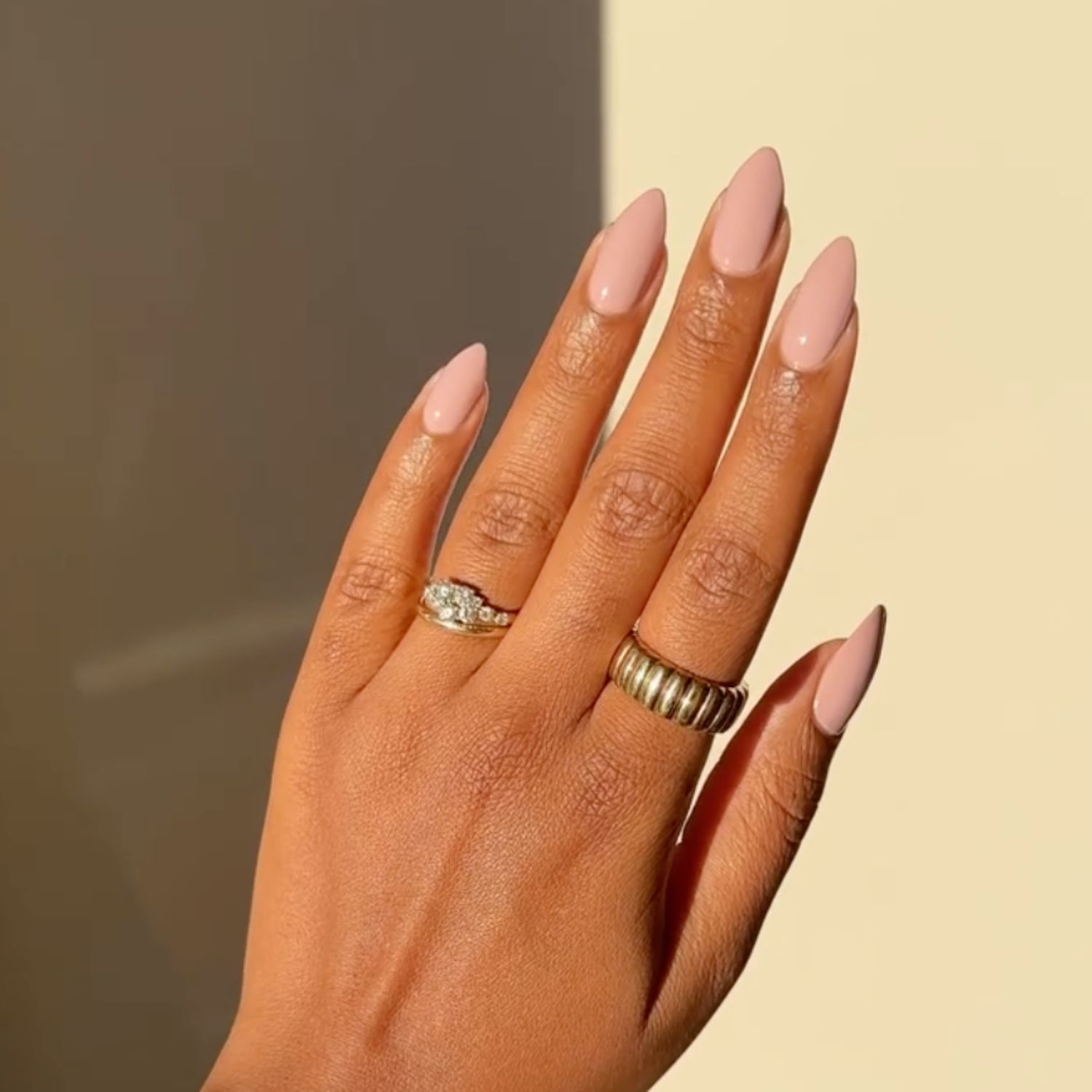 Glossy Light Dusty Rose Nude Glossy Light Dusty Rose Nude — Winter Nude Nails 2027