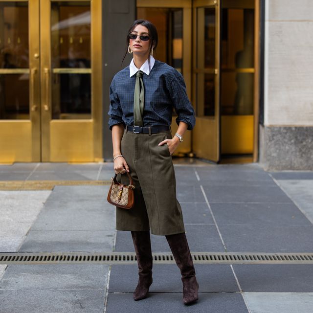Wool Skirt Cotton Shirt Suede Boots Outfit Idea Wool Skirt Cotton Shirt Suede Boots Outfit Idea — Fall Outfit Trends 2026