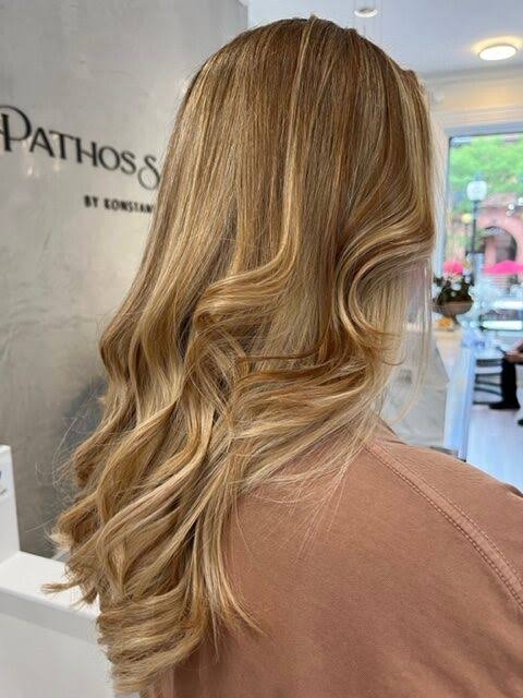 Honey Blonde Collarbone with Lighter Blonde Highlights — Lowlights 2027