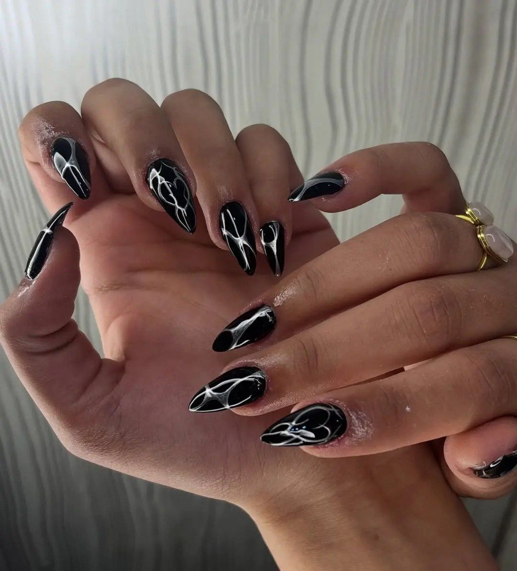 Glossy Chrome Visual Idea Glossy Chrome Visual Idea — Dark Chrome Nails 2027