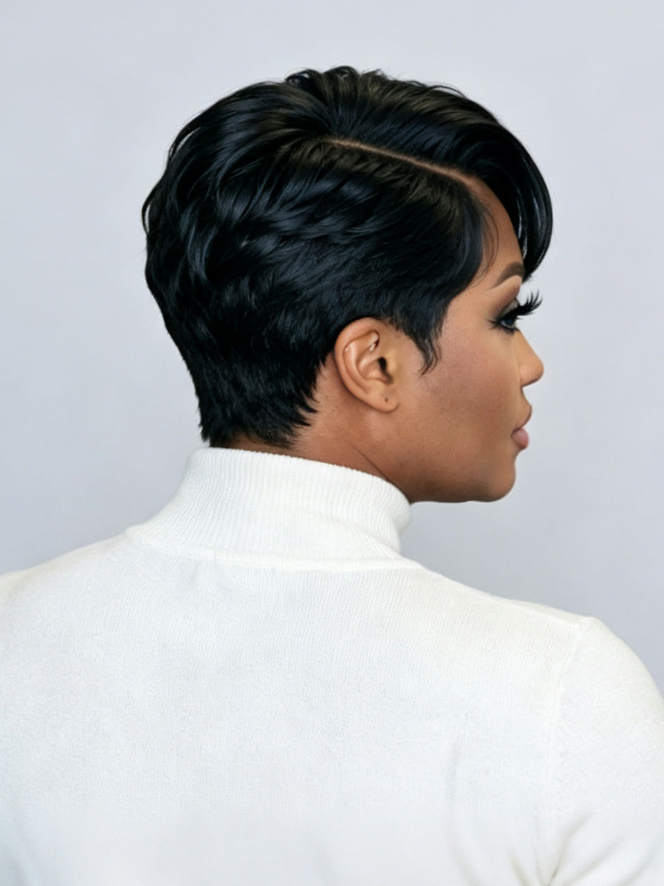 Sleek Black Layered Side Pixie — Pixie Cut 2027 for Black Women