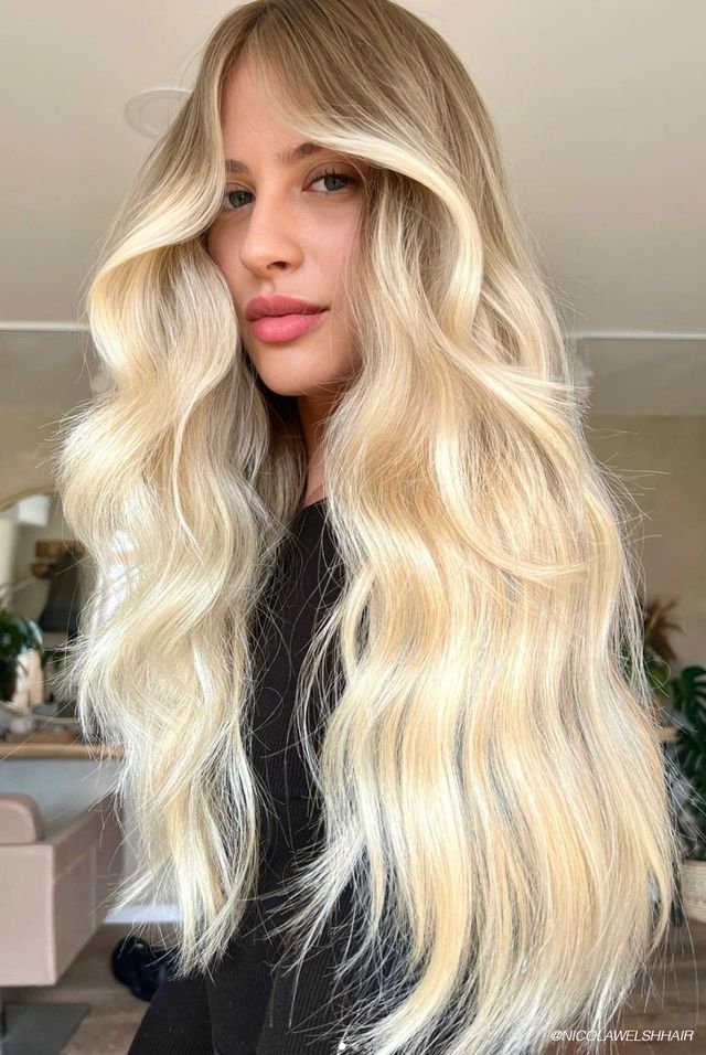 Long Layers Visual Idea — Blonde Wavy Hair 2027
