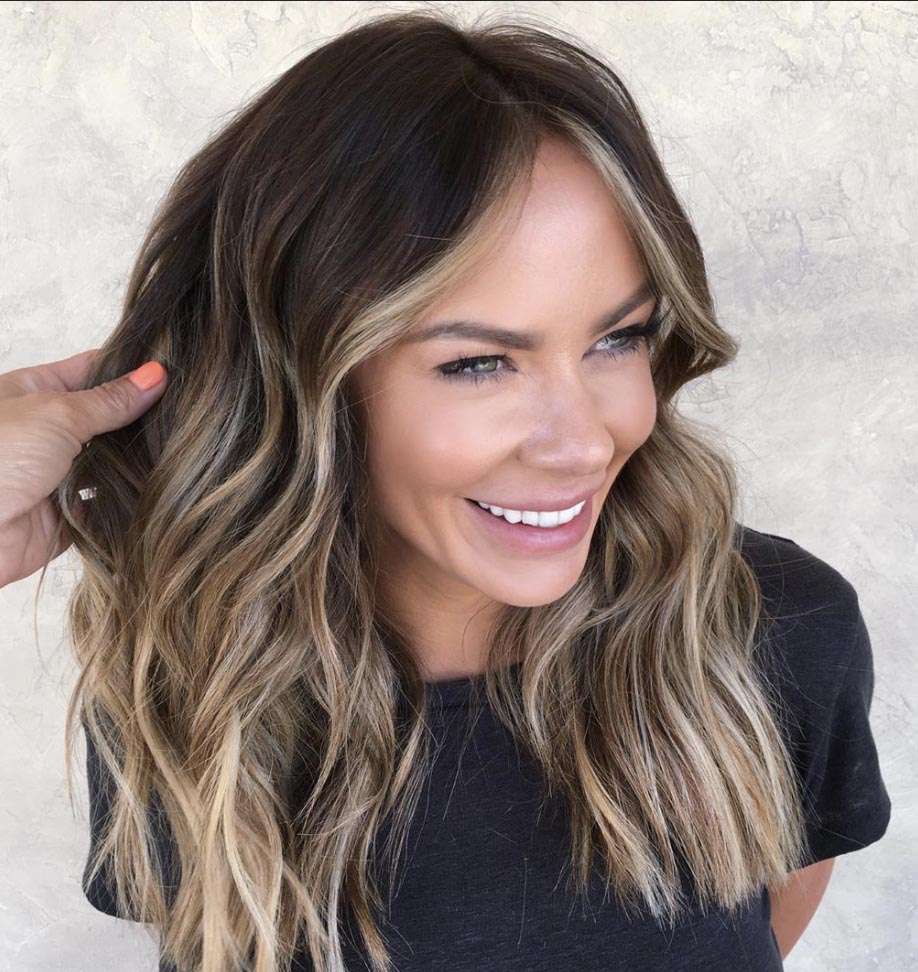 Dark Brown Waves with Face-Framing Highlights Dark Brown Waves with Face-Framing Highlights — Prom Hairstyles 2027 for Medium Hair