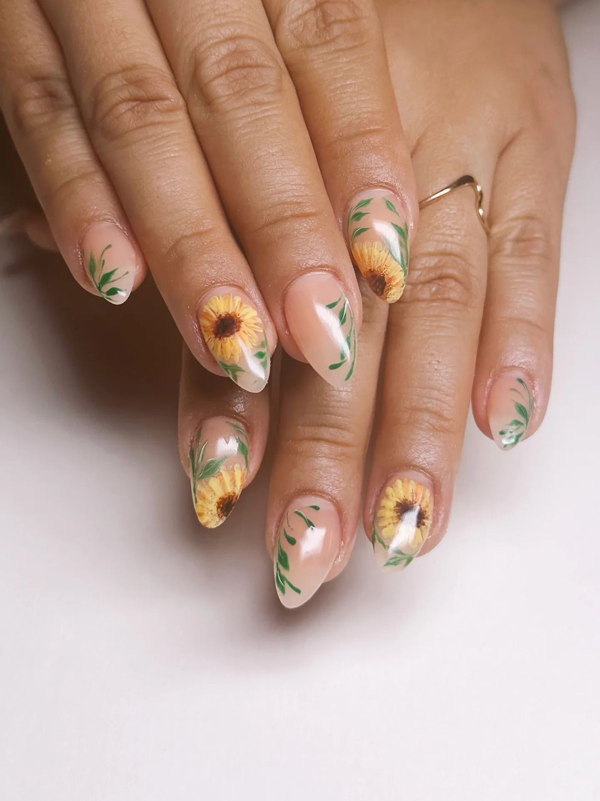 Sunflower Sheer Nude Art Sunflower Sheer Nude Art — Wildflower Nails 2027