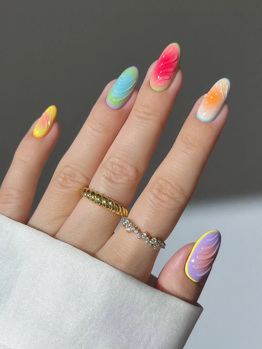 Complex Gradients With 3D Accents — Summer Dip Nails 2027
