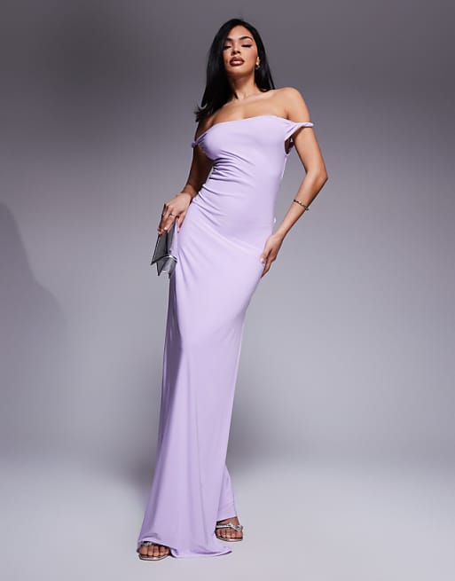 Evening Elegance: Lilac Off-the-Shoulder Maxi Dress Evening Elegance: Lilac Off-the-Shoulder Maxi Dress — Lilac Outfits 2027