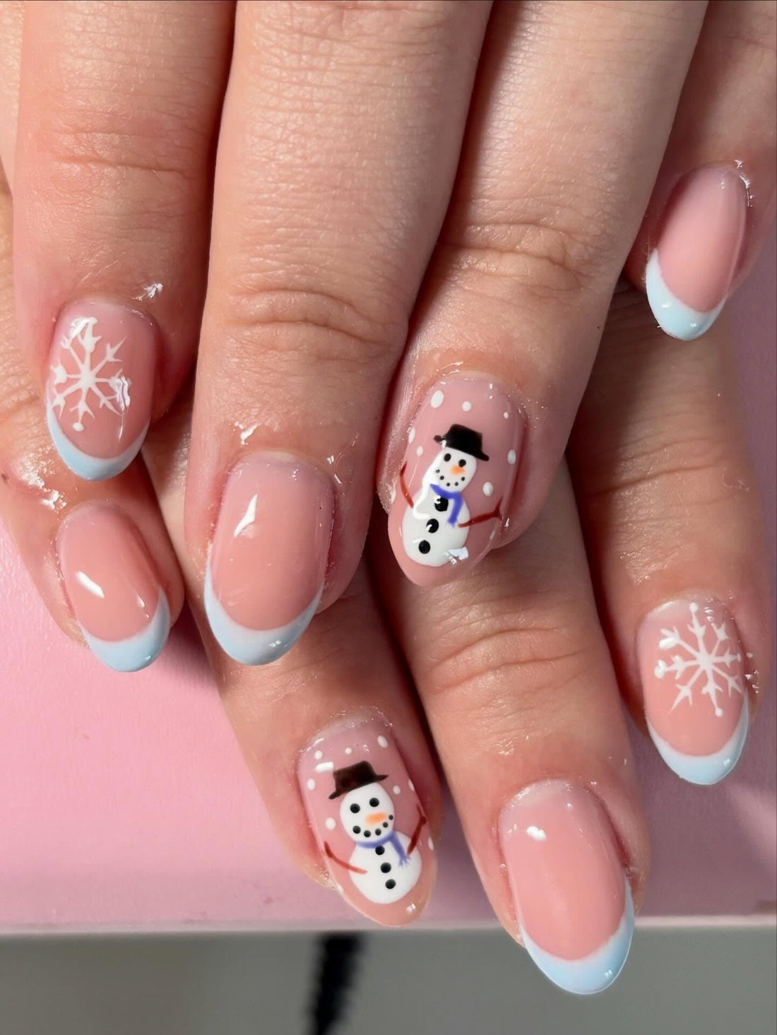 Both Hands Close-Up Visual Idea — Long Christmas Nails 2026