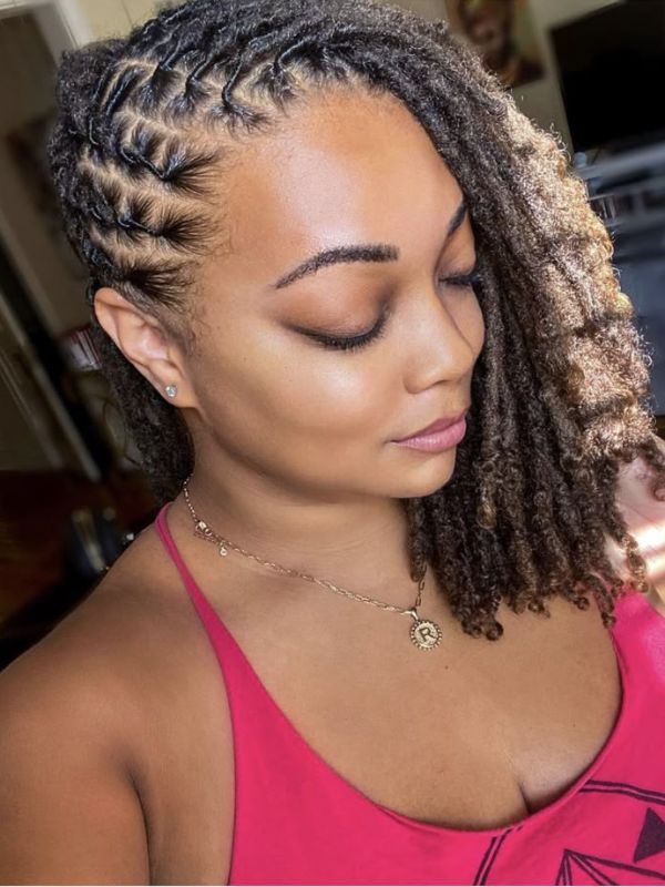 Two-Tone Locs Half Updo Two-Tone Locs Half Updo — Loc Styles 2027 for Black Women
