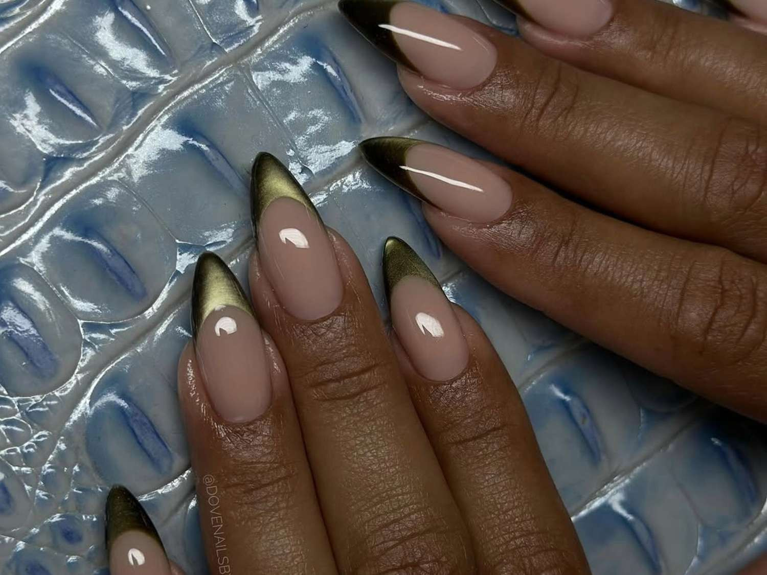 Sheer Nude Pinkish-Gold Chrome Sheer Nude Pinkish-Gold Chrome — Chrome French Tip Nails 2027