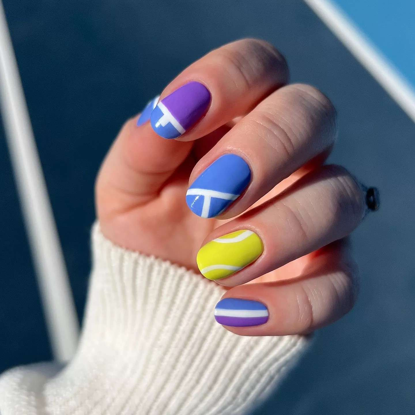 Color Block Tennis Court Nails Color Block Tennis Court Nails — Tennis Nails Team Colors 2027