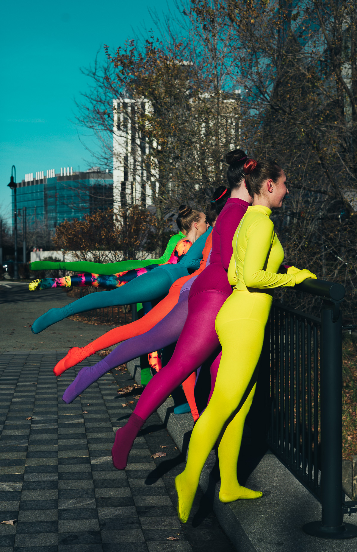 Rainbow Spectrum: Vibrant Bodysuits for Group Performance Rainbow Spectrum: Vibrant Bodysuits for Group Performance — Dance Outfits 2027