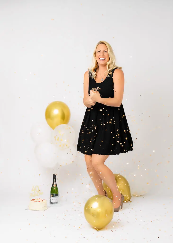 Metallic Heels Outfit Idea — Birthday Photoshoot Outfits 2027