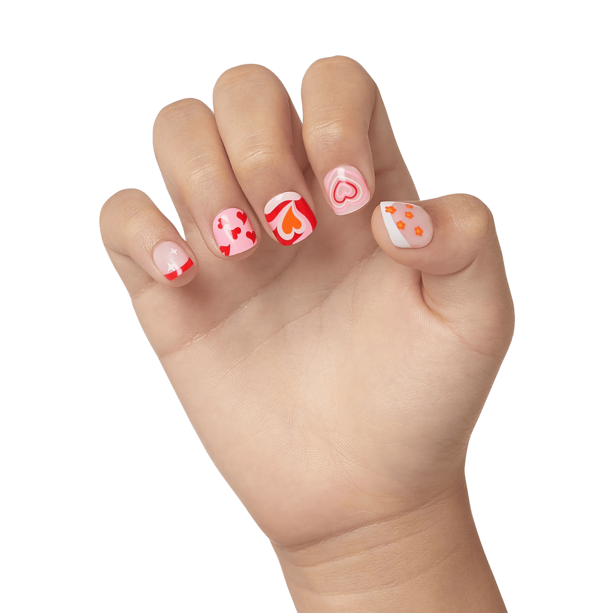 Playful Hearts Stars Flowers Nails — Nails 2027 for Kids