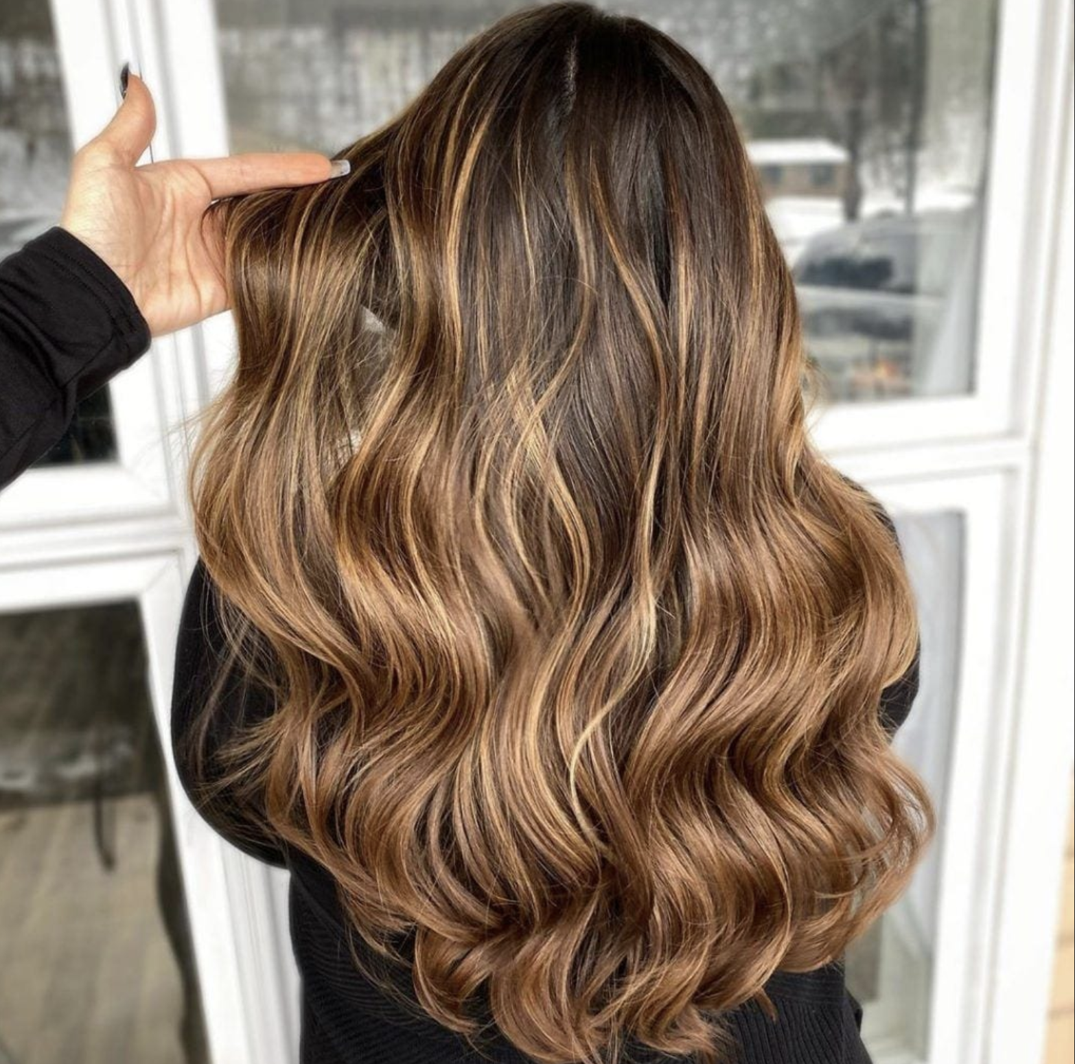 Rich Brown With Golden Caramel Balayage Rich Brown With Golden Caramel Balayage — Fall Hair Colors 2026