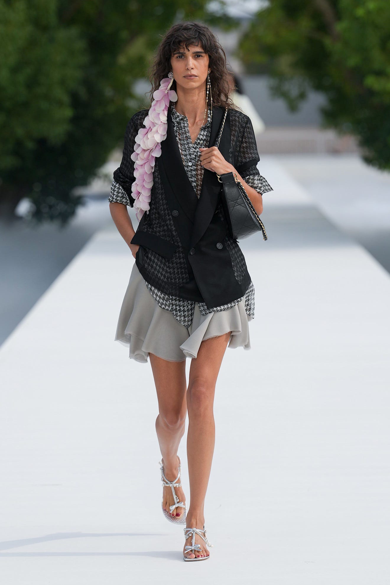 Sheer Paneling on Blazer with Asymmetric Skirt Sheer Paneling on Blazer with Asymmetric Skirt — Sheer Top Outfits 2027
