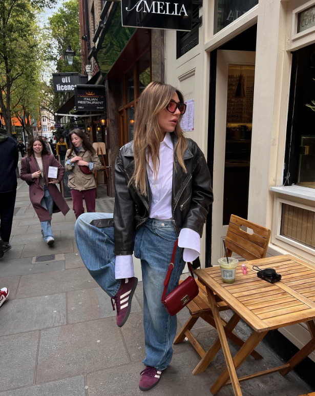 Leather Biker Jacket with Wide-Leg Jeans for a Polished Edge Leather Biker Jacket with Wide-Leg Jeans for a Polished Edge — Italian Restaurant Outfits 2027